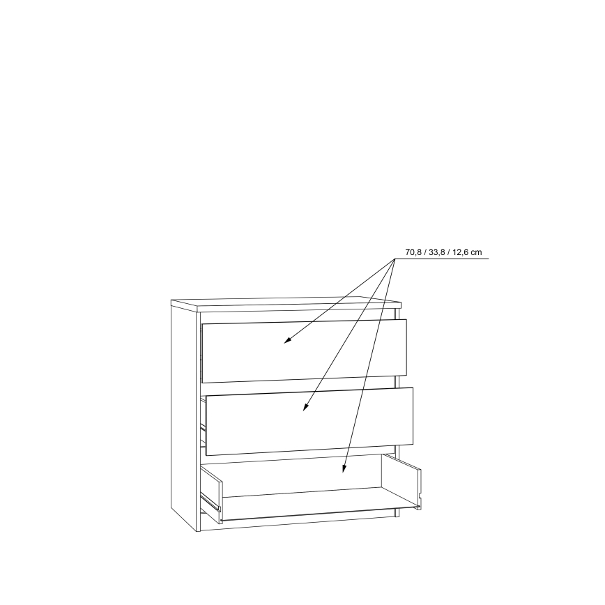 MAO-lipasto laatikoilla, artisan-tammi