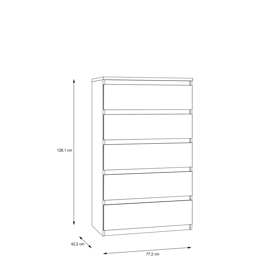 MAO-lipasto vetolaatikoilla, artisan-tammi
