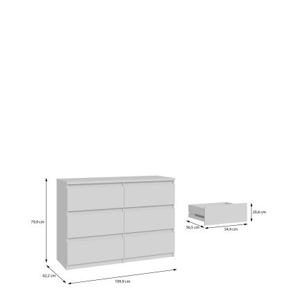 MAO-valkoinen laatikosto