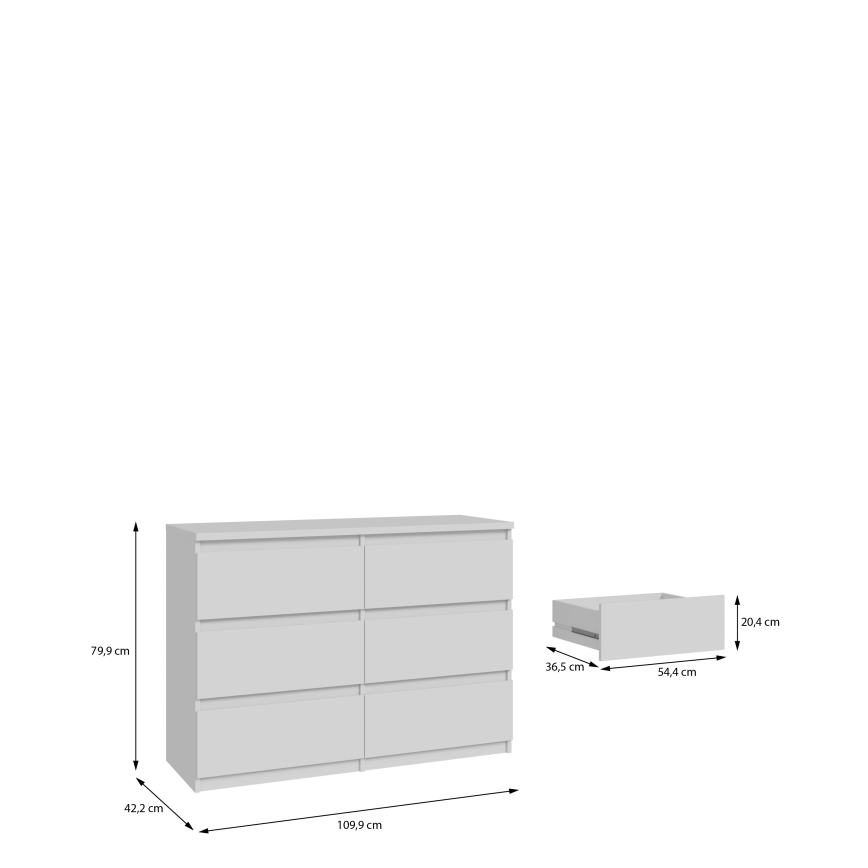 MAO-valkoinen laatikosto