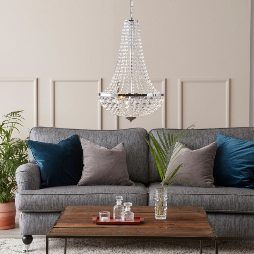 Markslöjd 104890 - Kristalli-ketjukattokruunu GRÄNSÖ 2xE14/40W/230V