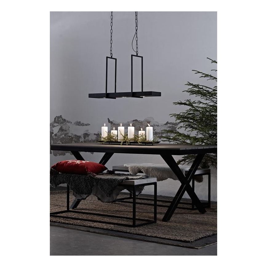 Markslöjd 105780 - Himmennettävä LED-kattokruunu ketjussa TRAY 3xLED/3W/230V musta