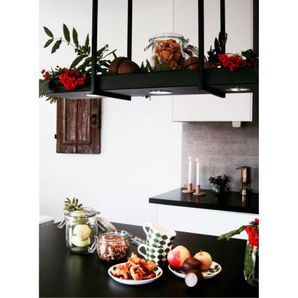 Markslöjd 105780 - Himmennettävä LED-kattokruunu ketjussa TRAY 3xLED/3W/230V musta