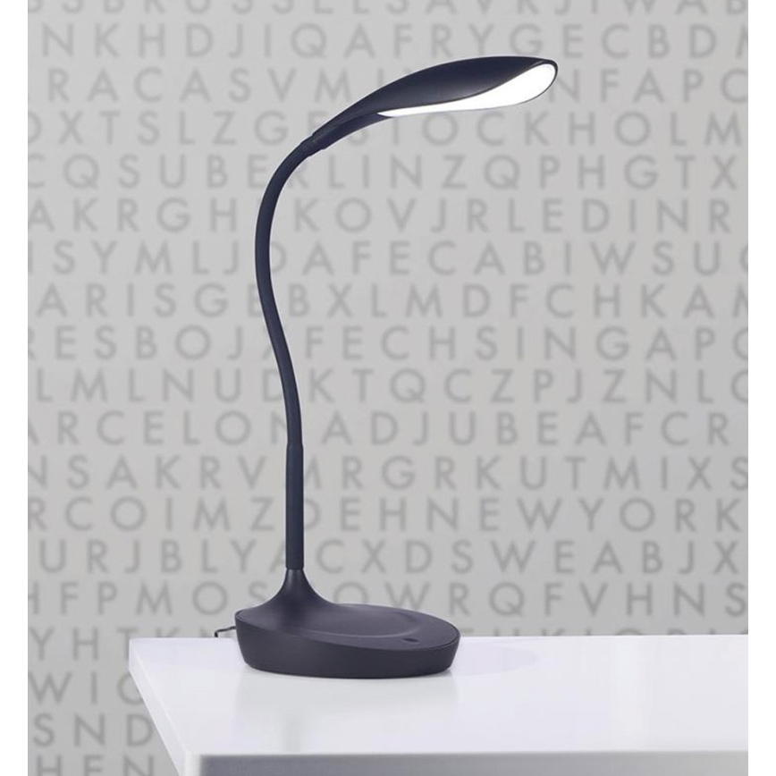 Markslöjd 106094 - LED-himmennettävä pöytävalaisin USB SWAN LED / 4,6W / 230V