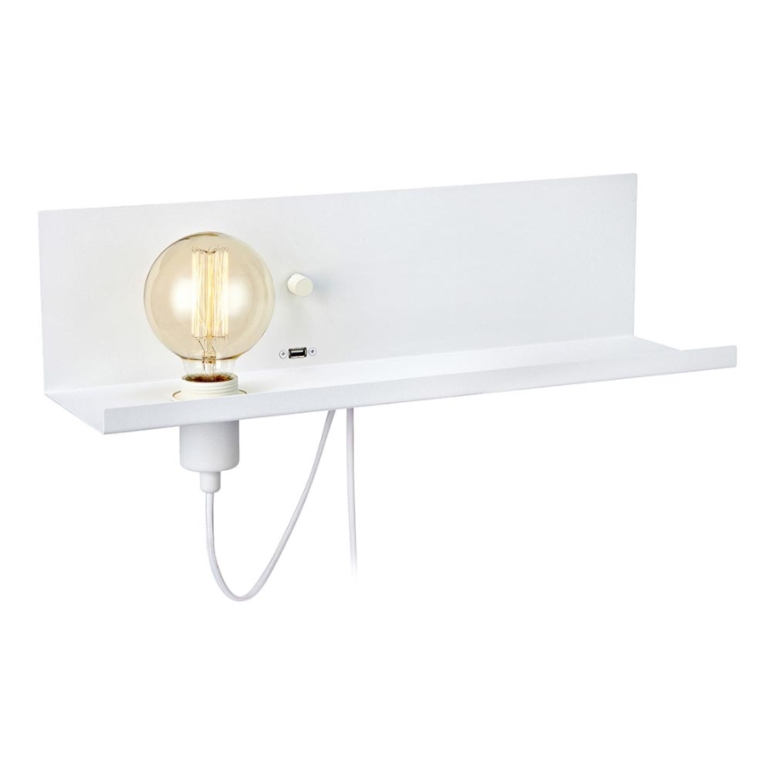 Markslöjd 106969 - himmennettävä seinävalaisin USB MULTI 1xE27 / 60W / 230V