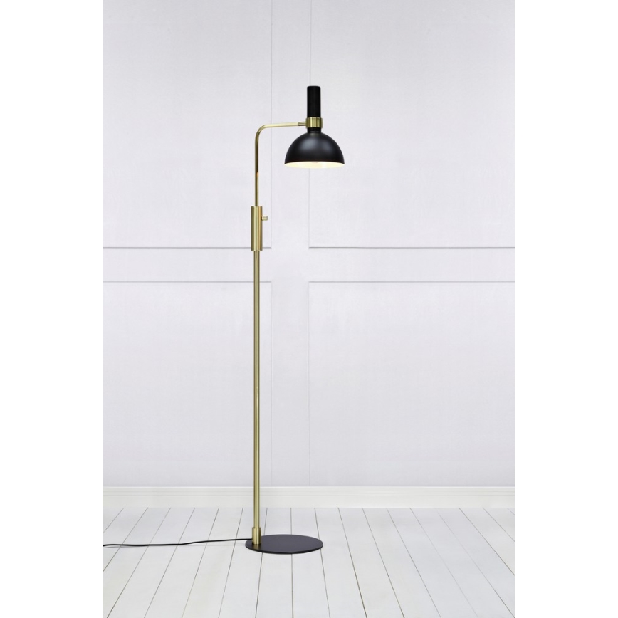 Markslöjd 106972 - Himmennettävä lattiavalaisin LARRY 1xE27/60W/230V musta/kultainen