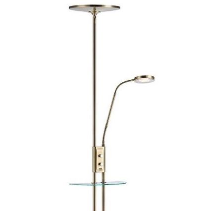 Markslöjd 107009 - Himmennettävä LED-lattiavalaisin FRIEND LED/18W/230V + LED/5W
