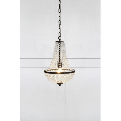 Markslöjd 107026 - Kristalli-ketjukattokruunu GRÄNSÖ 1xE27/60W/230V