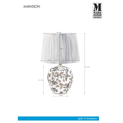 Markslöjd 107040 - Pöytävalaisin MANSION 1xE27/60W/230V
