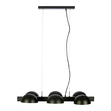 Markslöjd 107138 - Kattokruunu narulla FLAMINGO 6xE14/40W/230V musta