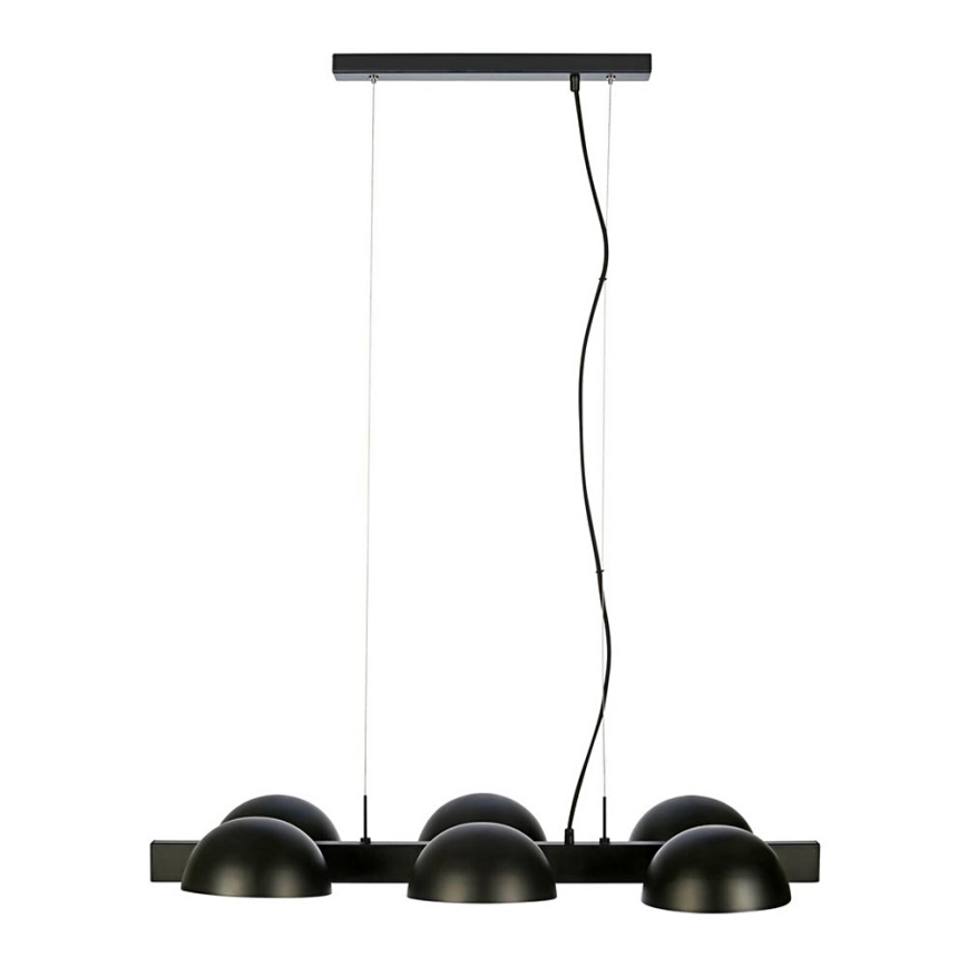 Markslöjd 107138 - Kattokruunu narulla FLAMINGO 6xE14/40W/230V musta