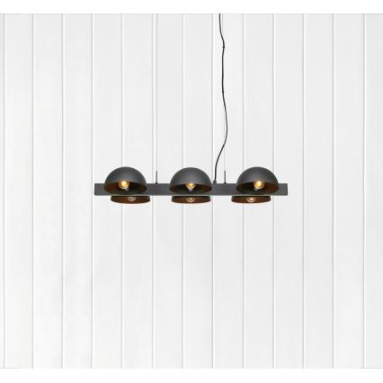 Markslöjd 107138 - Kattokruunu narulla FLAMINGO 6xE14/40W/230V musta