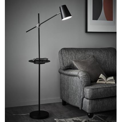 Markslöjd 107307 - Lattiavalaisin USB LINEAR 1xE14 / 40W / 230V