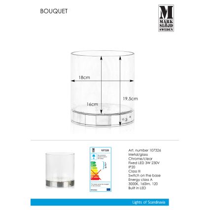 Markslöjd 107326 - LED Pöytävalaisin BOUQUET LED/3W/230V