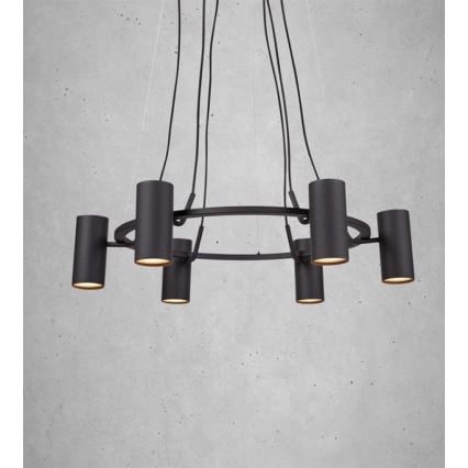 Markslöjd 107357 - Kattokruunu narulla PORTO 6xGU10/12W/230V