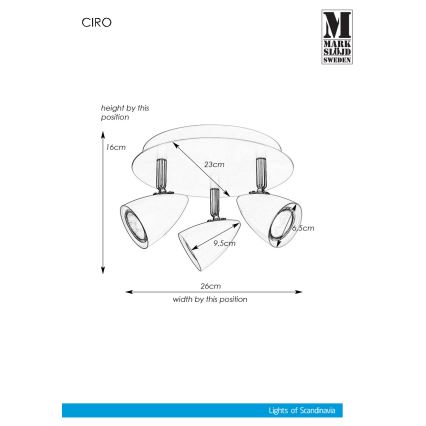 Markslöjd 107411 - Kohdevalo CIRO 3xGU10/35W/230V