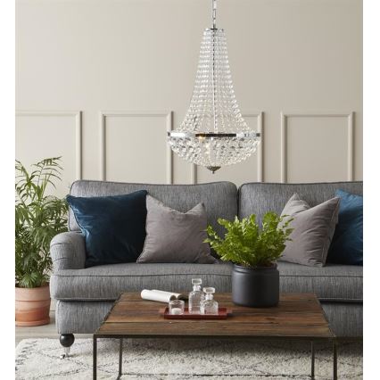 Markslöjd 107550 - Kylpyhuoneen kristallikattokruunu ketjussa GRÄNSÖ 2xG9/20W/230V IP44