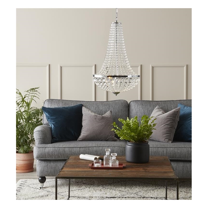 Markslöjd 107550 - Kylpyhuoneen kristallikattokruunu ketjussa GRÄNSÖ 2xG9/20W/230V IP44