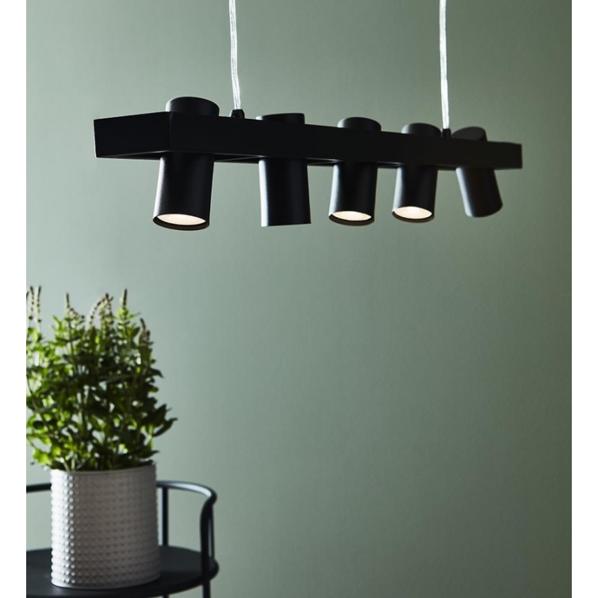 Markslöjd 107784 - Kattokruunu narulla TORINO 5xGU10/7W/230V