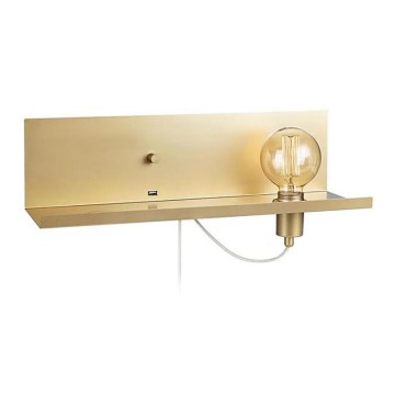 Markslöjd 107791 - Himmennettävä seinävalaisin USB MULTI 1xE27 / 60W / 230V