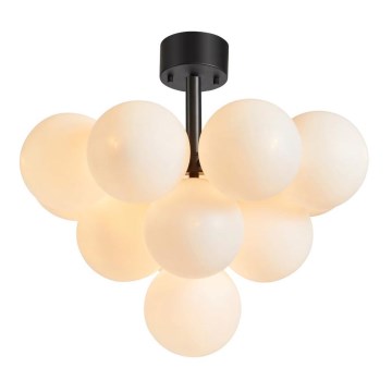 Markslöjd 107913 - Pintakiinnitteinen kattokruunu MERLOT 13xG9/20W/230V Ø 56 cm valkoinen/musta