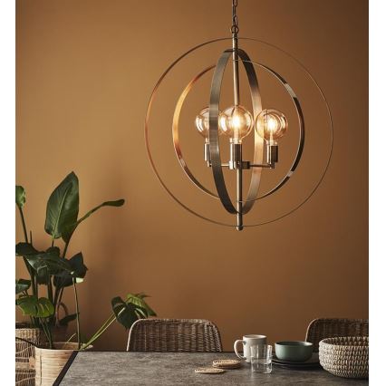Markslöjd 107941 - Kattokruunu ketjussa ORBIT 3xE27/60W/230V