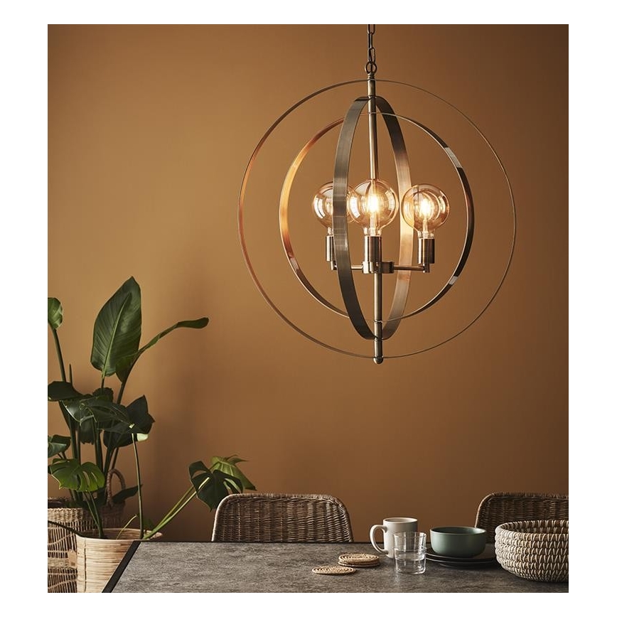 Markslöjd 107941 - Kattokruunu ketjussa ORBIT 3xE27/60W/230V