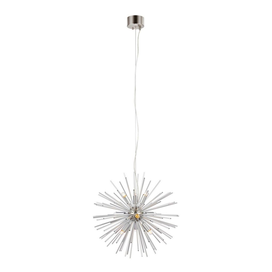 Markslöjd 108049 - Kattokruunu johdossa SOLEIL 9xE14/20W/230V hopea