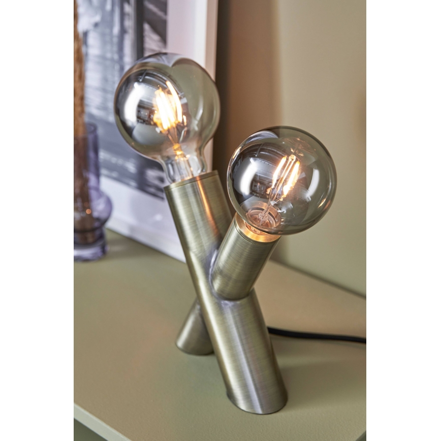 Markslöjd 108053 - Pöytävalaisin SIMUL 1xE27 / 40W + 1xE14 / 40W / 230V kulta