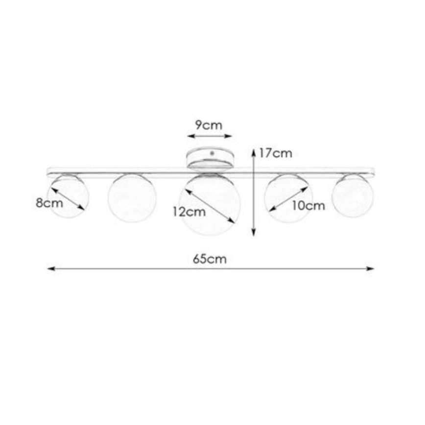Markslöjd 108066 - Kylpyhuoneen kattovalo PURO 5xG9/20W/230V IP44