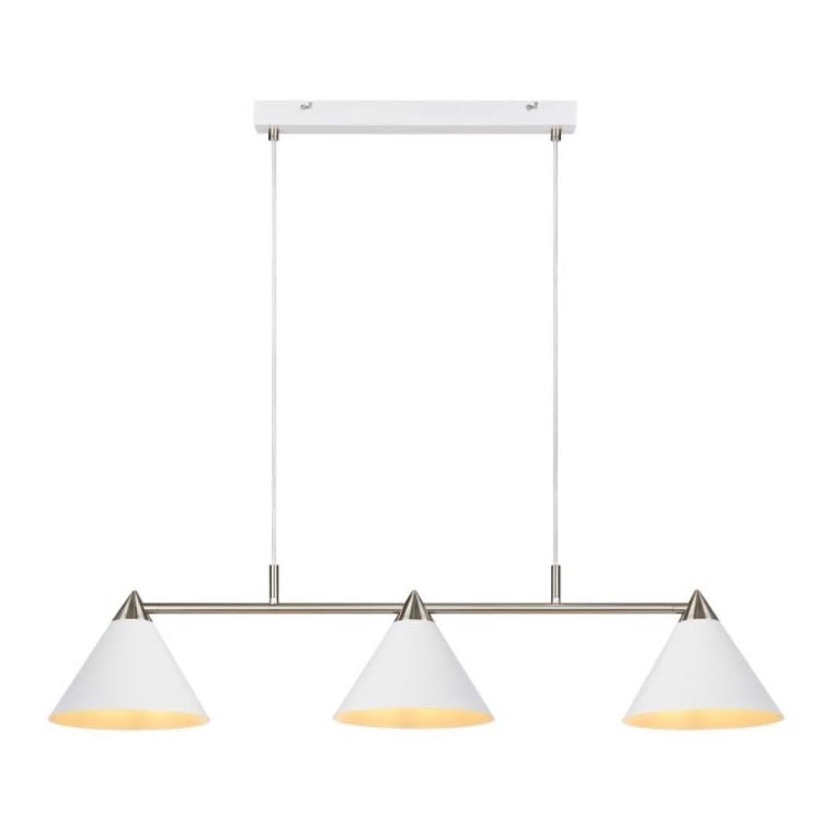 Markslöjd 108075 - Kattokruunu narulla KLINT 3xE14/40W/230V valkoinen