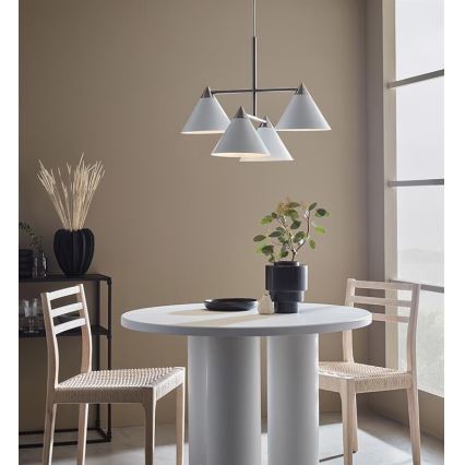 Markslöjd 108077 - Kattokruunu narulla KLINT 4xE14/40W/230V valkoinen