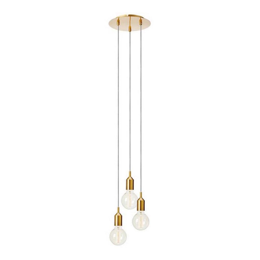 Markslöjd 108099 - Kattokruunu narulla BRONX 3xE27/60W/230V pronssi