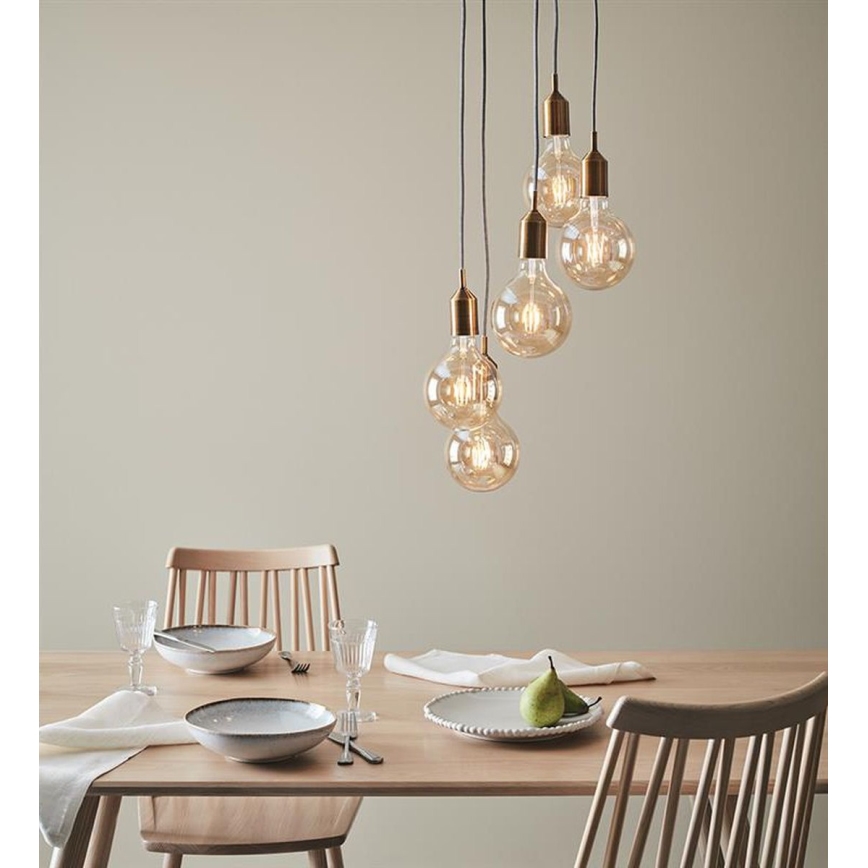 Markslöjd 108100 - Kattokruunu narulla BRONX 5xE27/60W/230V pronssi