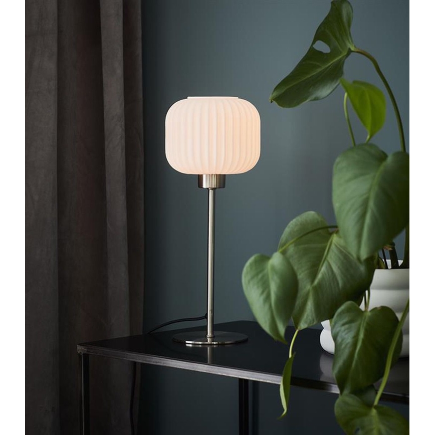 Markslöjd 108121 - Pöytävalaisin SOBER 1xE27/60W/230V mattakromi