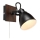 Markslöjd 108211 - Seinäkohdevalo NATIVE 1xE14/18W/230V musta/ruskea