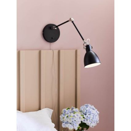Markslöjd 108250 - Seinävalaisin HOUSE 1xE14/40W/230V musta