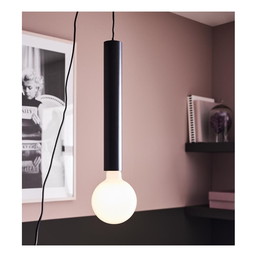 Markslöjd 108260 - Kattokruunu johdossa SENCILLO 1xE27/40W/230V musta