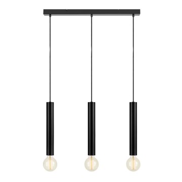 Markslöjd 108262 - Kattokruunu johdossa SENCILLO 3xE27/40W/230V musta