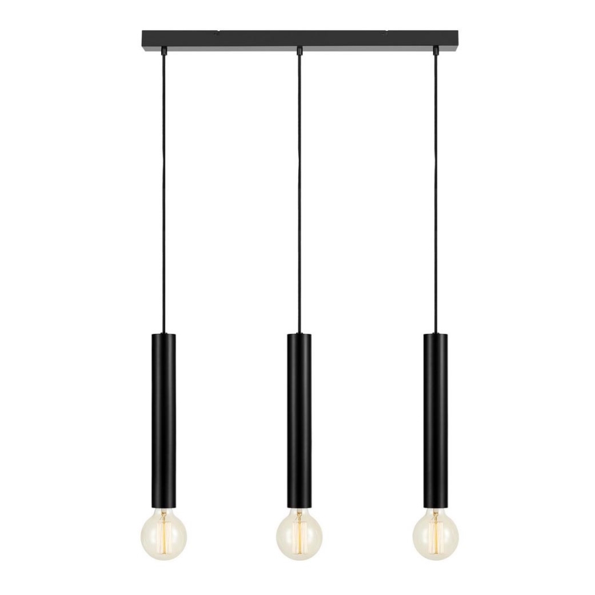 Markslöjd 108262 - Kattokruunu johdossa SENCILLO 3xE27/40W/230V musta