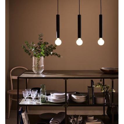 Markslöjd 108262 - Kattokruunu johdossa SENCILLO 3xE27/40W/230V musta