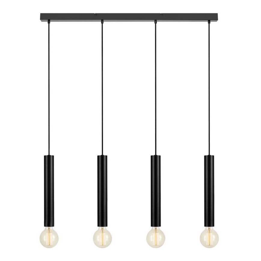 Markslöjd 108264 - Kattokruunu johdossa SENCILLO 4xE27/40W/230V musta