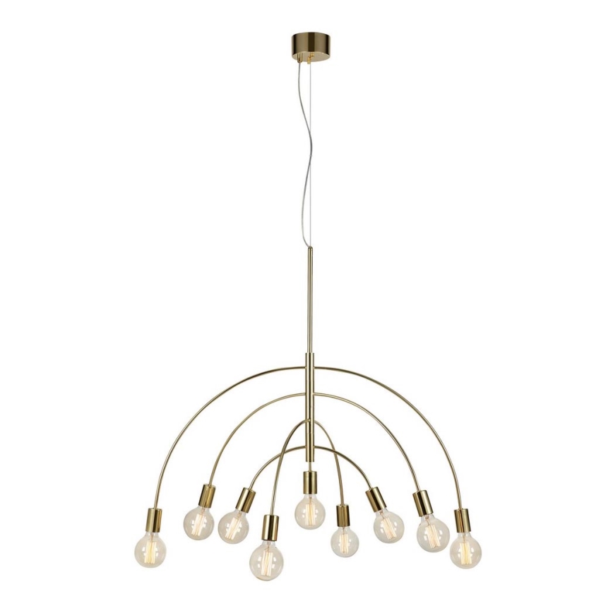 Markslöjd 108289 - Kattokruunu johdossa LAVELLO 9xE27/40W/230V kulta