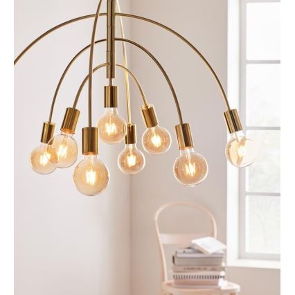 Markslöjd 108289 - Kattokruunu johdossa LAVELLO 9xE27/40W/230V kulta