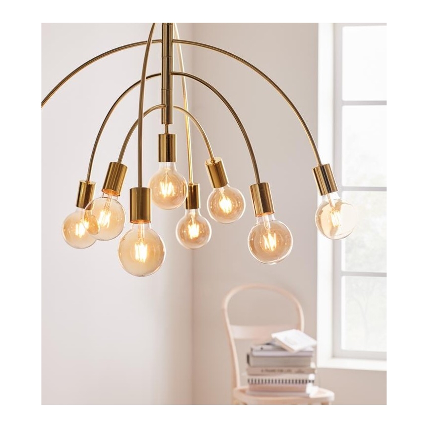 Markslöjd 108289 - Kattokruunu johdossa LAVELLO 9xE27/40W/230V kulta