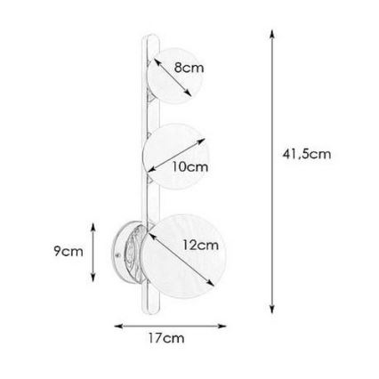 Markslöjd 108349 - Kylpyhuoneen seinävalaisin PURO 3xG9/20W/230V IP44 musta