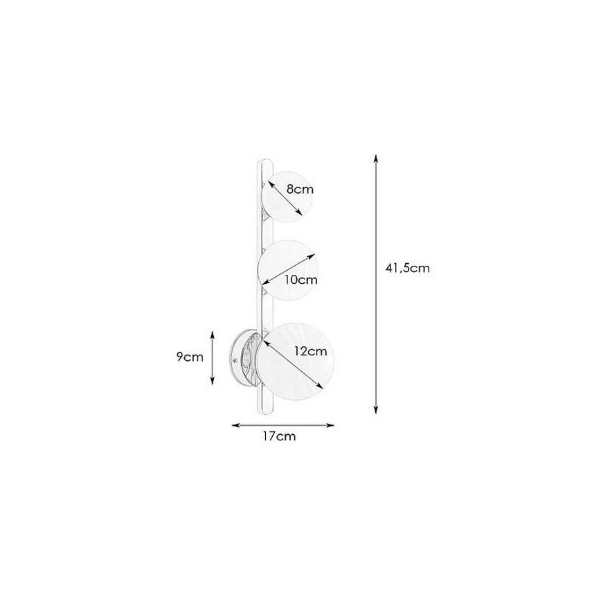 Markslöjd 108349 - Kylpyhuoneen seinävalaisin PURO 3xG9/20W/230V IP44 musta