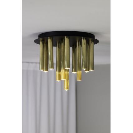 Markslöjd 108504 - Kattovalo GOCCE 13xG9/10W/230V kultainen/musta