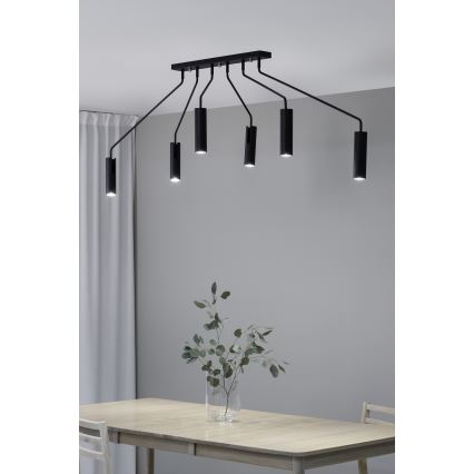 Markslöjd 108508 - Kohdevalo RAMUS 6xGU10/25W/230V musta