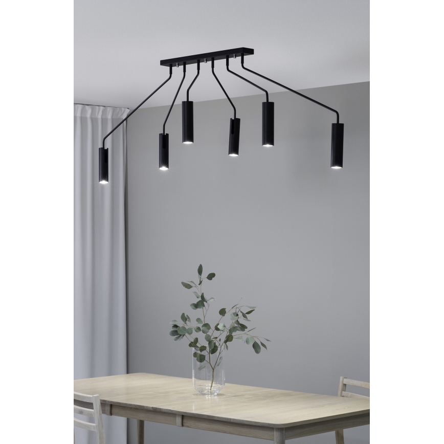 Markslöjd 108508 - Kohdevalo RAMUS 6xGU10/25W/230V musta